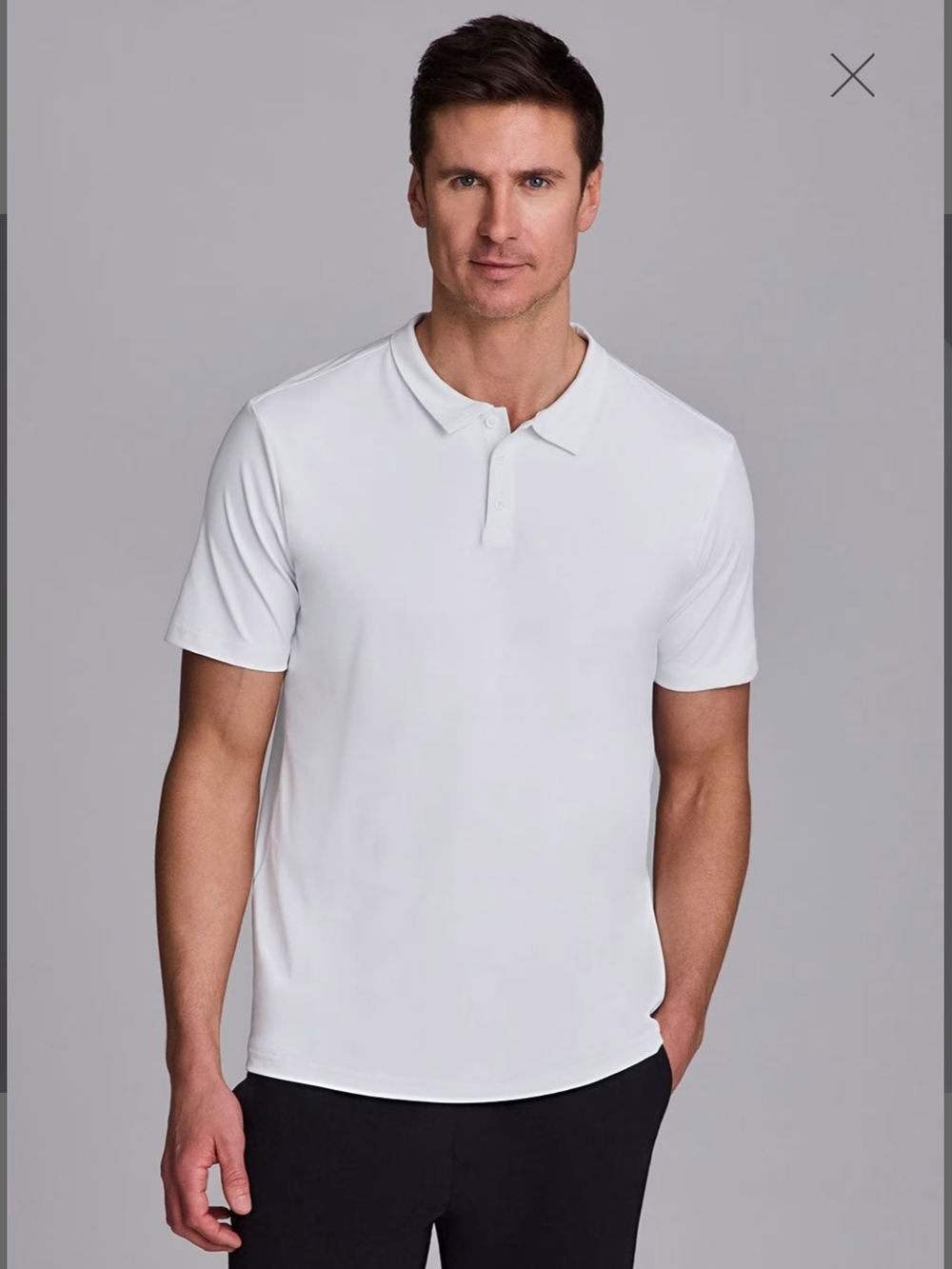 RBX White Short-Sleeve Polo - Minimal Performance